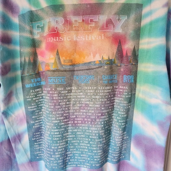 2017 Firefly Music Festival Tie Dye Shirt Size Large - Picture 4 of 4
